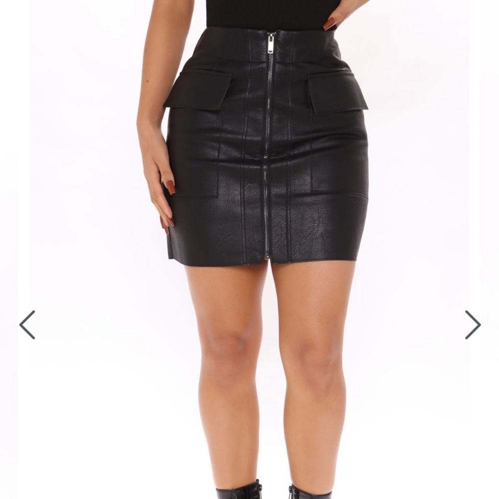 Beautiful Secret Faux Leather Mini Skirt
